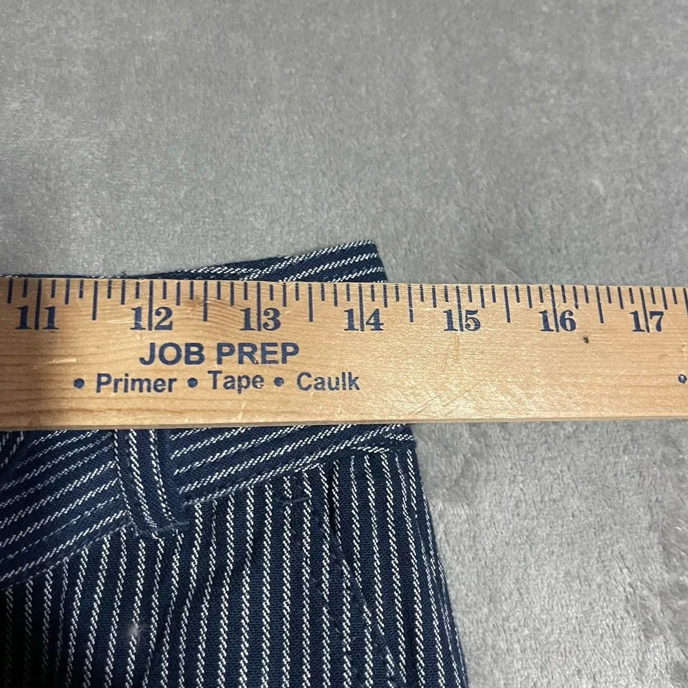 Ann‎ Taylor Loft Skirt Womens 0 Navy White Striped Belted Pockets Textured